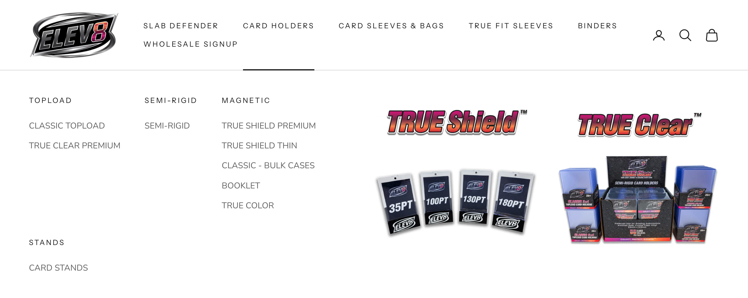 Card Holders Menu
